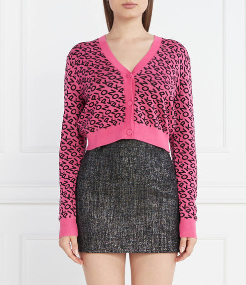 PINKO - Delfino Cardigan Rosa/Nero