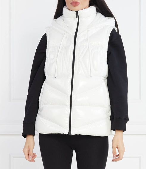 PINKO - Geos Gilet Crystal Nylon White