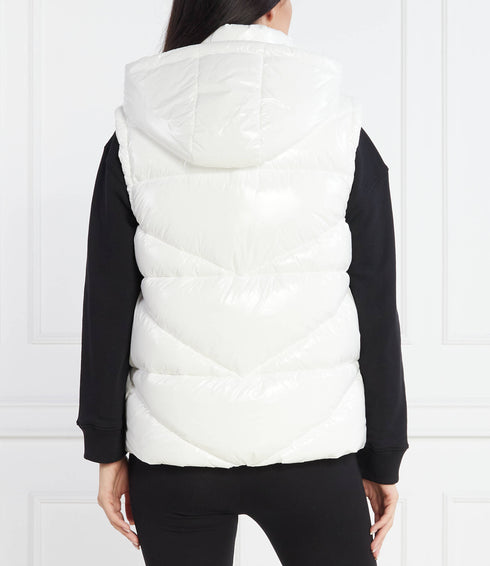 PINKO - Geos Gilet Crystal Nylon White