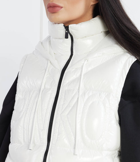PINKO - Geos Gilet Crystal Nylon White