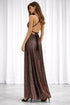 Lace - Sequin Backless Maxi Dress