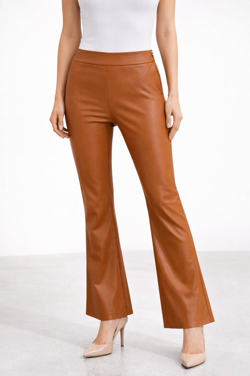 Anna Samouka - Danna Eco Leather Pants Tan