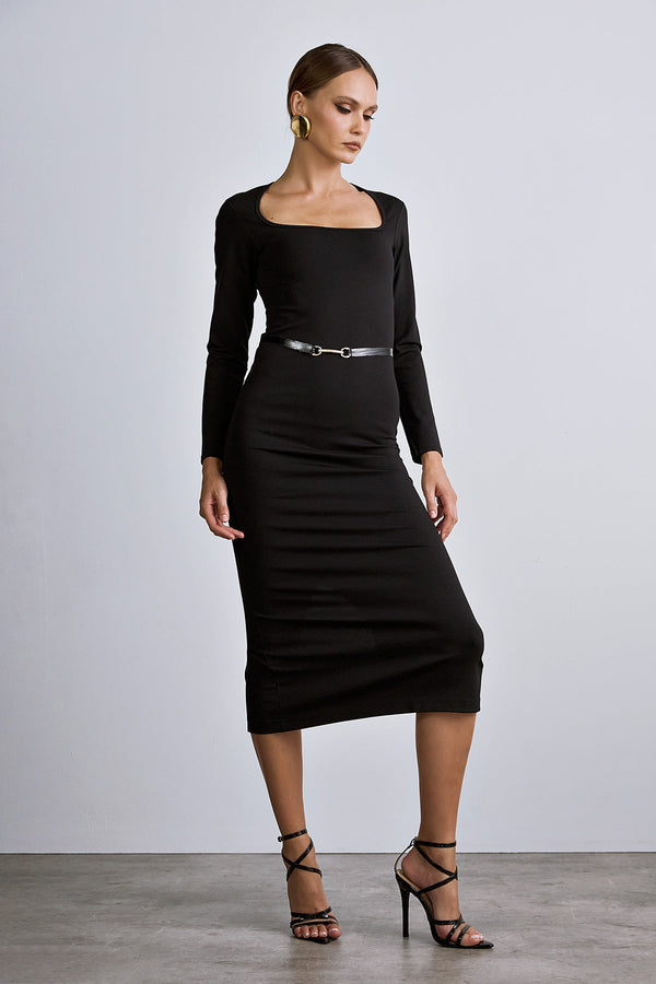 Anna Samouka - Franzisca Dress Midi Boost Black