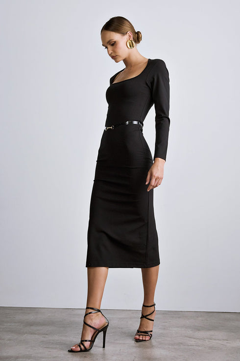 Anna Samouka - Franzisca Dress Midi Boost Black