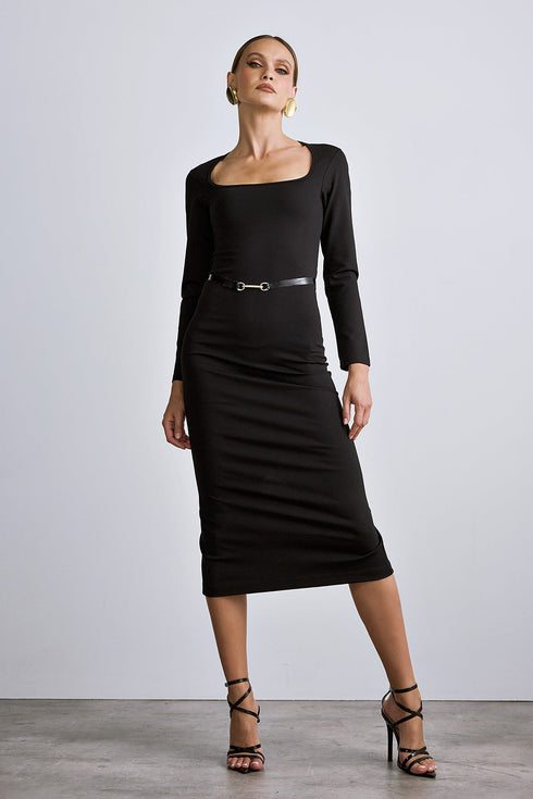 Anna Samouka - Franzisca Dress Midi Boost Black