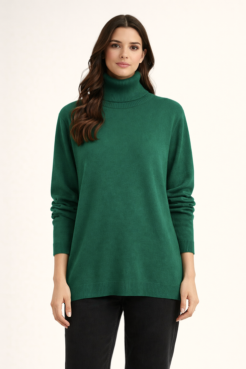 Whiteroom Selection - Emerald Comfort Turtleneck Green