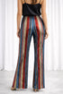 Seven Sins - Striped Sequin Wide-Leg Pants