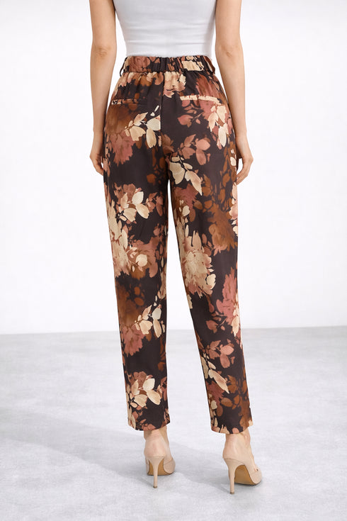 New Age - Olivia Floral High-Waisted Pants