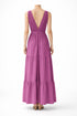 Seven Sins - Elegant Mauve Maxi Dress Deep V Back