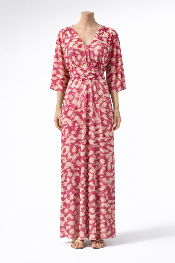 Whiteroom Selection - Flowing Printed Plus Size Maxi Dress
