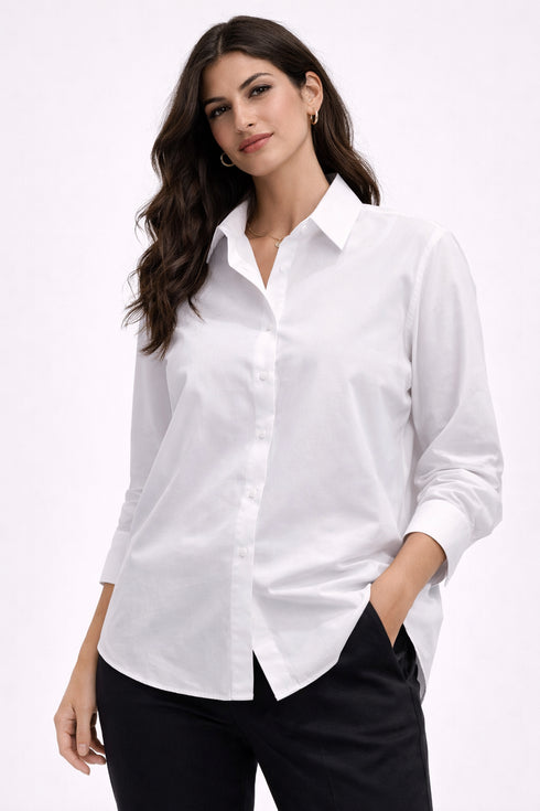 New Age - Aura Poplin Shirt White