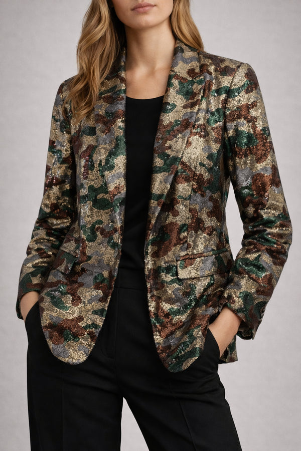 Lovin' Cloz - Sequin Camouflage Blazer