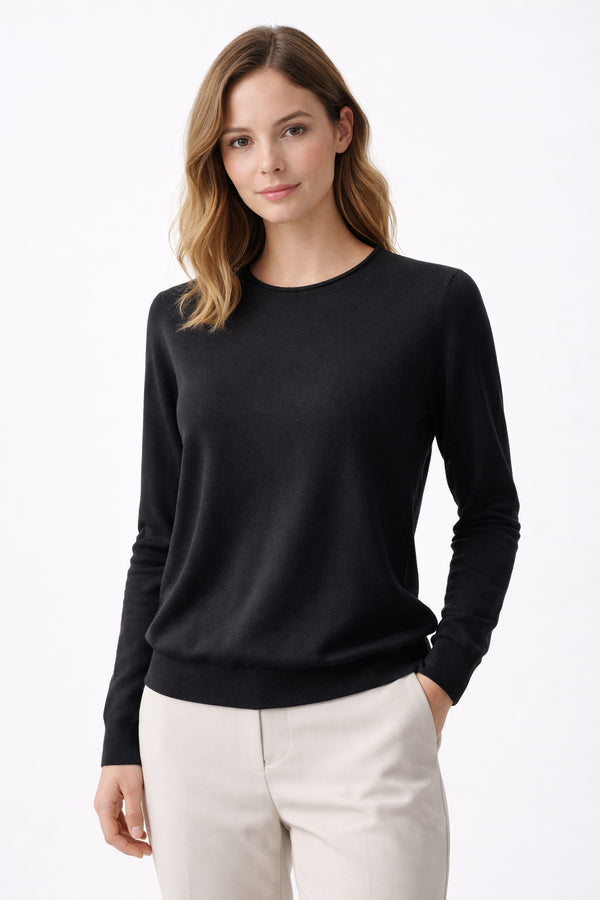 Whiteroom Selection - Refined Minimal Roll-Neck Knit Black