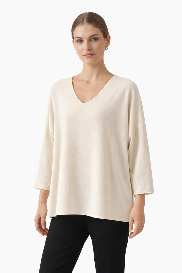 Whiteroom Selection - V-Neck Relaxed Top White