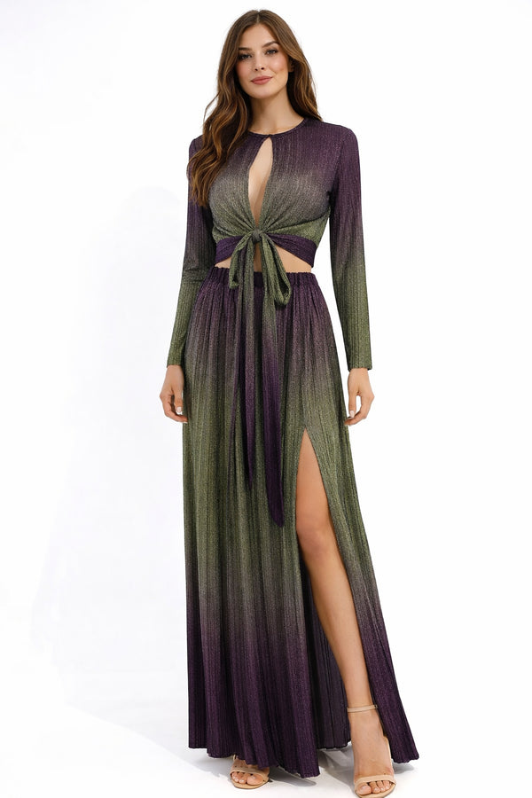 Lace - Gradient Glitter Top & Skirt Set