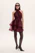 Ciel Concept - Margot Organza Mini Dress Bordo
