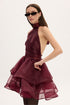 Ciel Concept - Margot Organza Mini Dress Bordo