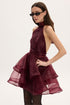 Ciel Concept - Margot Organza Mini Dress Bordo