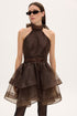 Ciel Concept - Margot Organza Mini Dress Brown