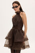 Ciel Concept - Margot Organza Mini Dress Brown