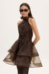 Ciel Concept - Margot Organza Mini Dress Brown