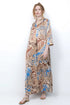 New Age - Santorini Kaftan Dress Brown-Blue
