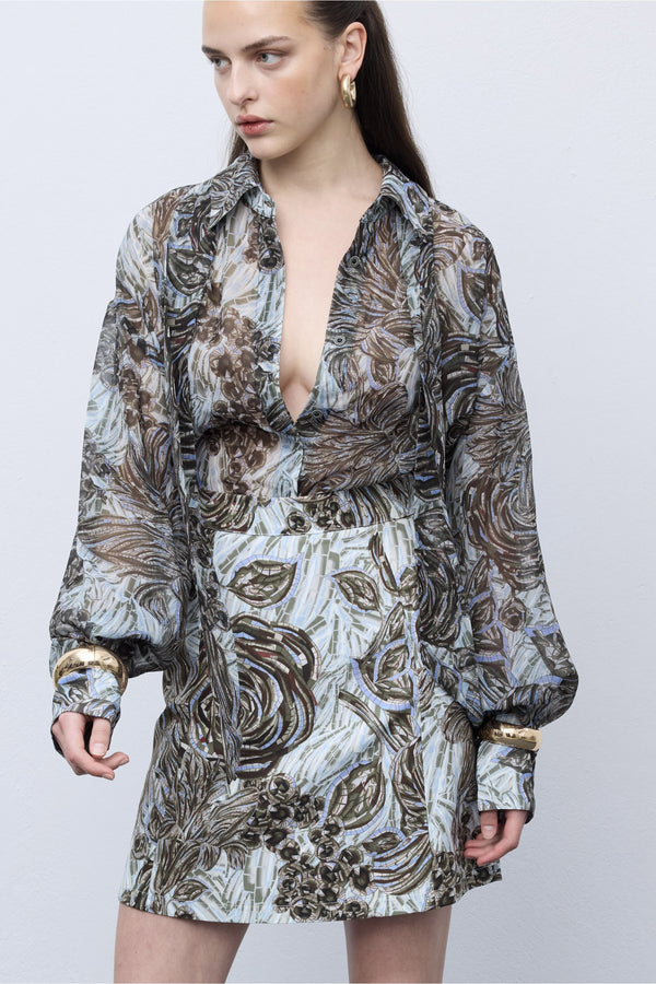 Ciel Concept - Mosaic Silver Anthesis Oversized Shirt