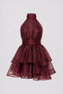 Ciel Concept - Margot Organza Mini Dress Bordo