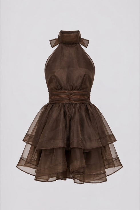 Ciel Concept - Margot Organza Mini Dress Brown