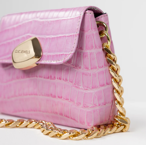 Clic Jewels - MAYA MINIBAG (pink croco genuine leather)