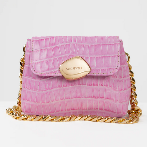 Clic Jewels - MAYA MINIBAG (pink croco genuine leather)