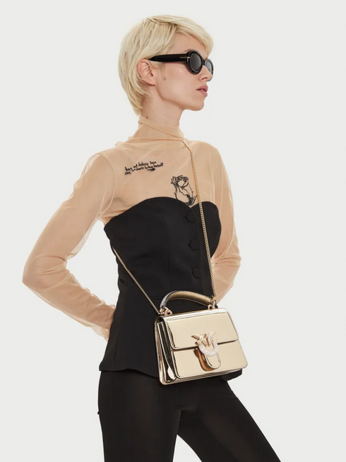 PINKO - Love One Top Handle Mini Light Gold