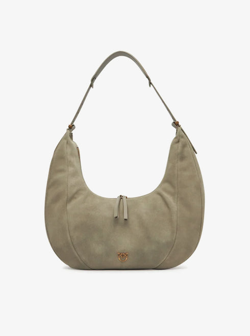 PINKO - Slouchy Hobo Big Beige Alluminio