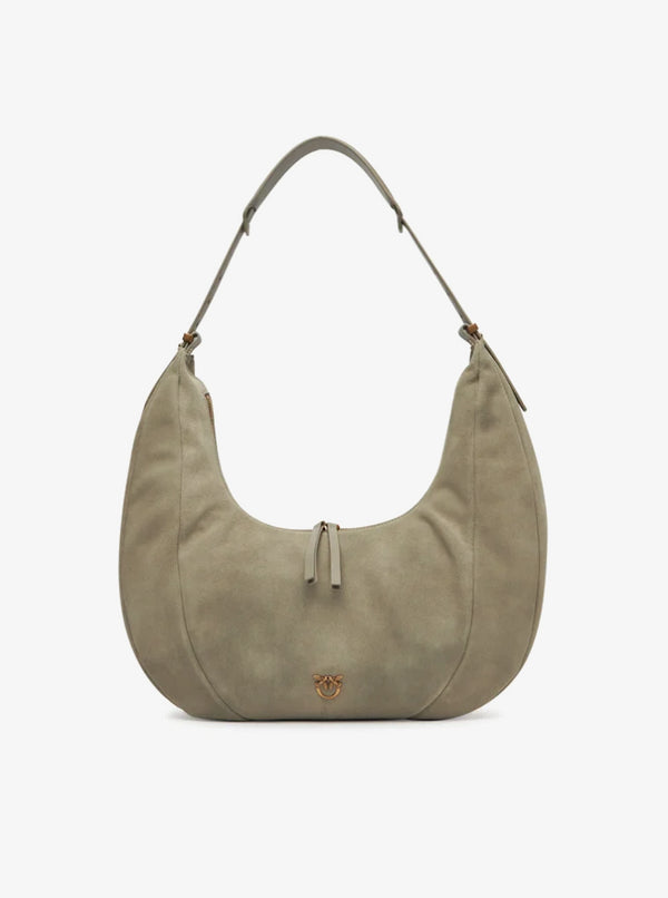 PINKO - Slouchy Hobo Big Beige Alluminio