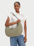 PINKO - Slouchy Hobo Big Beige Alluminio
