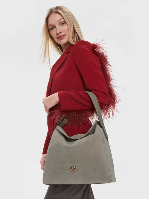 PINKO - Leaf Hobo Big Beige