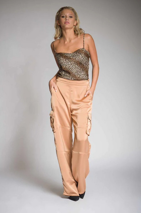 Seven Sins - Leopard Print Satin Top