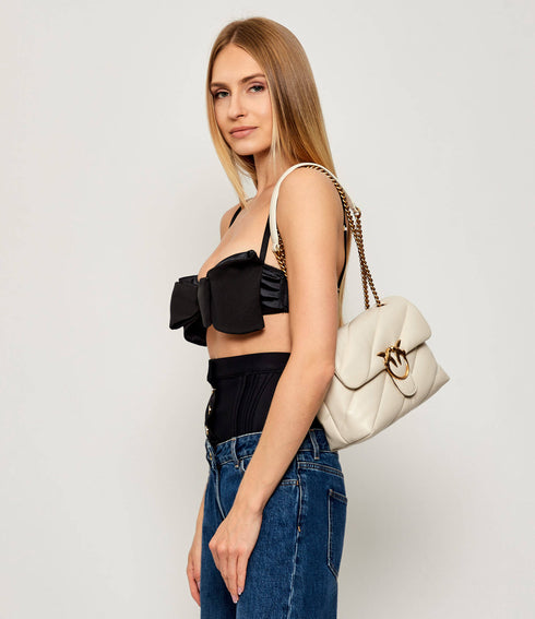 PINKO - Love Classic Puff Maxi Quilt White