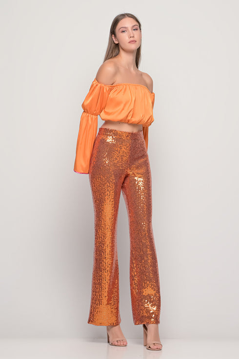 Dorina Savva - Sequin Pants Orange