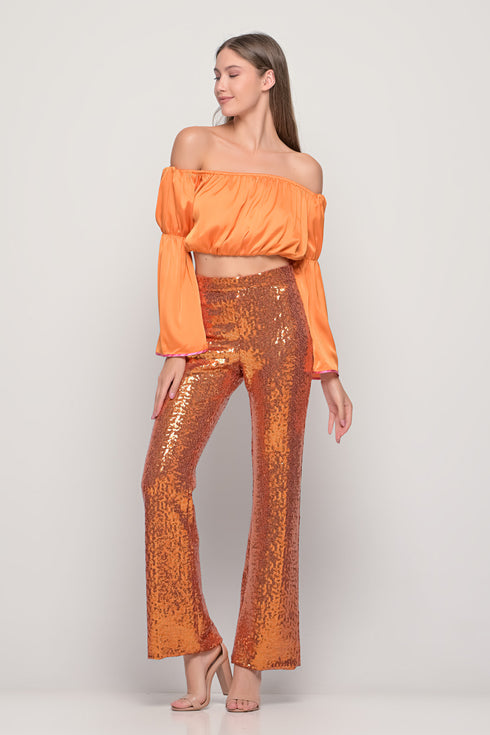 Dorina Savva - Sequin Pants Orange
