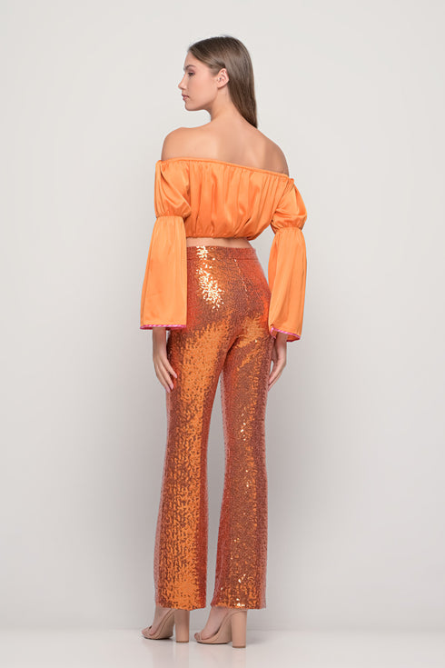 Dorina Savva - Sequin Pants Orange