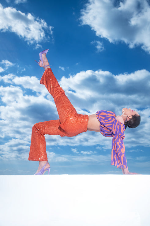 Dorina Savva - Sequin Pants Orange