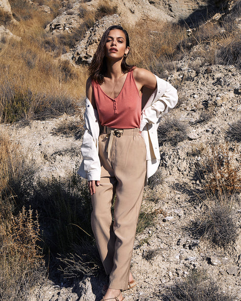 GRACE & MILA Γυναικείο Φανελάκι Ντεκολτέ Μαρσάλα