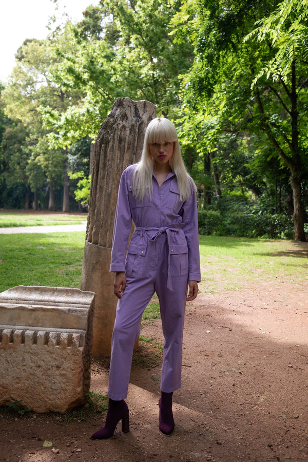 Never On Sunday Marlin Jumpsuit Lilac